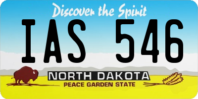 ND license plate IAS546