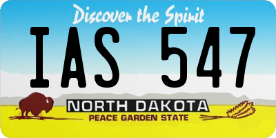 ND license plate IAS547