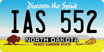 ND license plate IAS552
