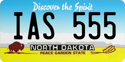 ND license plate IAS555