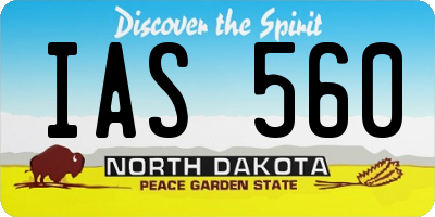 ND license plate IAS560