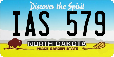ND license plate IAS579