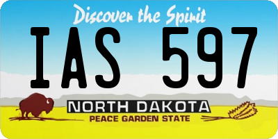 ND license plate IAS597