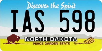 ND license plate IAS598