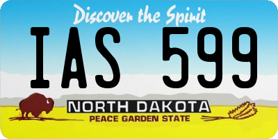 ND license plate IAS599