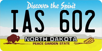 ND license plate IAS602