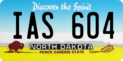 ND license plate IAS604