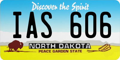 ND license plate IAS606