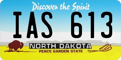 ND license plate IAS613