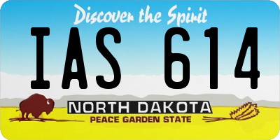 ND license plate IAS614