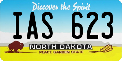 ND license plate IAS623