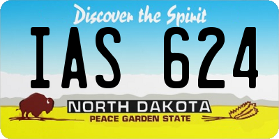 ND license plate IAS624