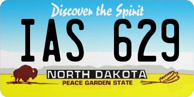 ND license plate IAS629