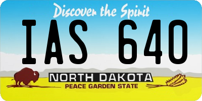 ND license plate IAS640