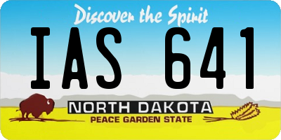 ND license plate IAS641