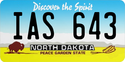 ND license plate IAS643
