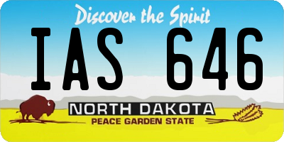 ND license plate IAS646
