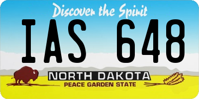 ND license plate IAS648
