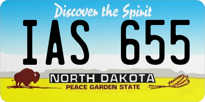 ND license plate IAS655