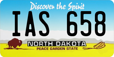 ND license plate IAS658