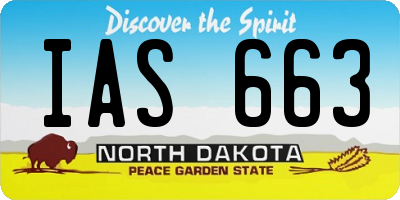 ND license plate IAS663