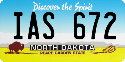 ND license plate IAS672