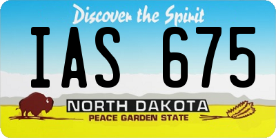 ND license plate IAS675