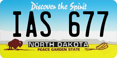 ND license plate IAS677