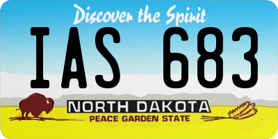 ND license plate IAS683