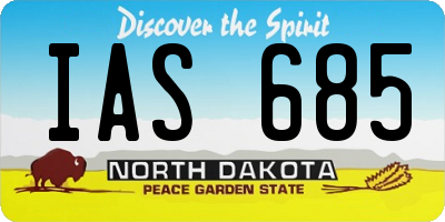 ND license plate IAS685