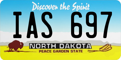 ND license plate IAS697