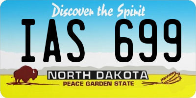 ND license plate IAS699