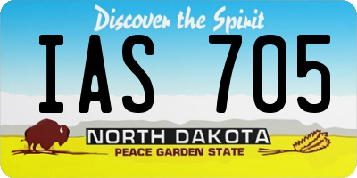 ND license plate IAS705