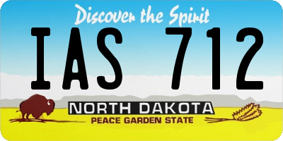 ND license plate IAS712