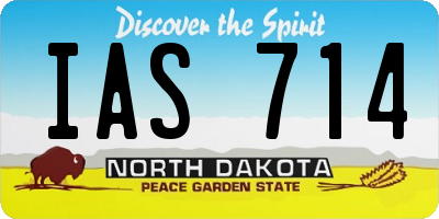 ND license plate IAS714