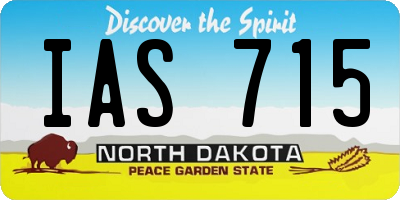 ND license plate IAS715
