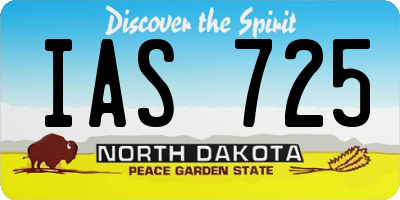 ND license plate IAS725