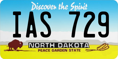 ND license plate IAS729