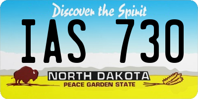 ND license plate IAS730
