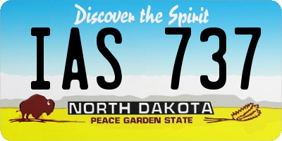 ND license plate IAS737