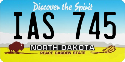 ND license plate IAS745