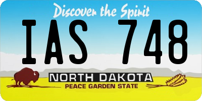 ND license plate IAS748