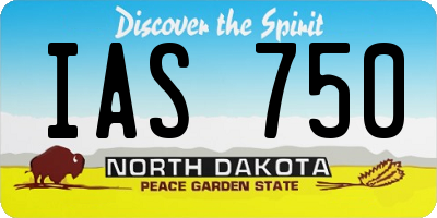 ND license plate IAS750