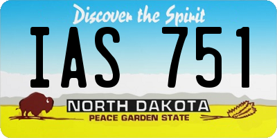 ND license plate IAS751