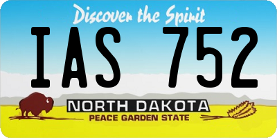 ND license plate IAS752