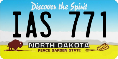 ND license plate IAS771