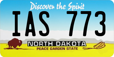 ND license plate IAS773