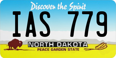ND license plate IAS779