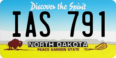 ND license plate IAS791