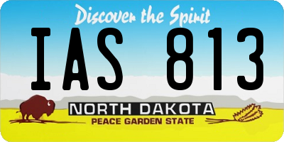 ND license plate IAS813